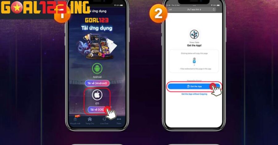 Hướng dẫn tải app Goal123 về iOS đầy đủ