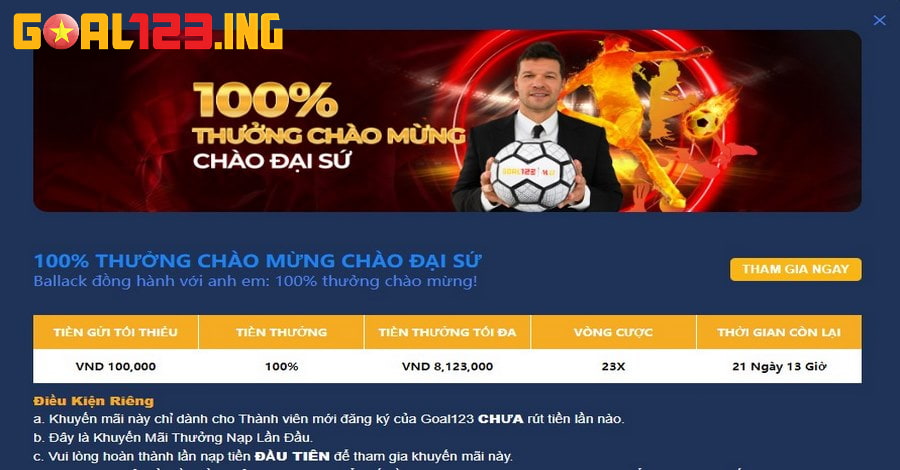 Điểm đặc biệt của khuyến mãi Goal123